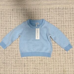 NWT! Janie & Jack - Classic Sweater - Light blue 6 to 12 months baby boy sweater